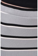 Fusta Noisy May Nmbecca Ank Hw Black Stripes Gray/White